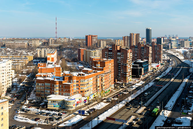 Зимняя Пермь с высоты