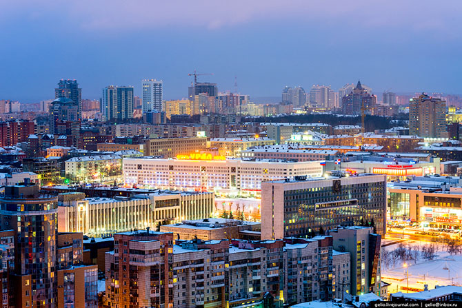 Зимняя Пермь с высоты