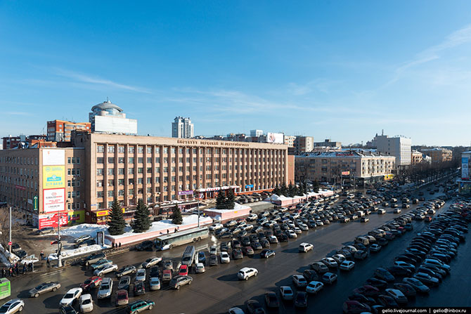 Зимняя Пермь с высоты