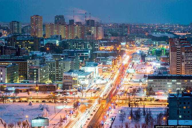 Зимняя Пермь с высоты