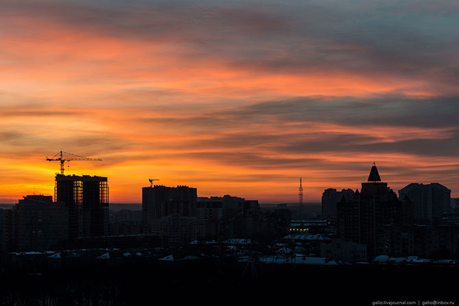 Зимняя Пермь с высоты