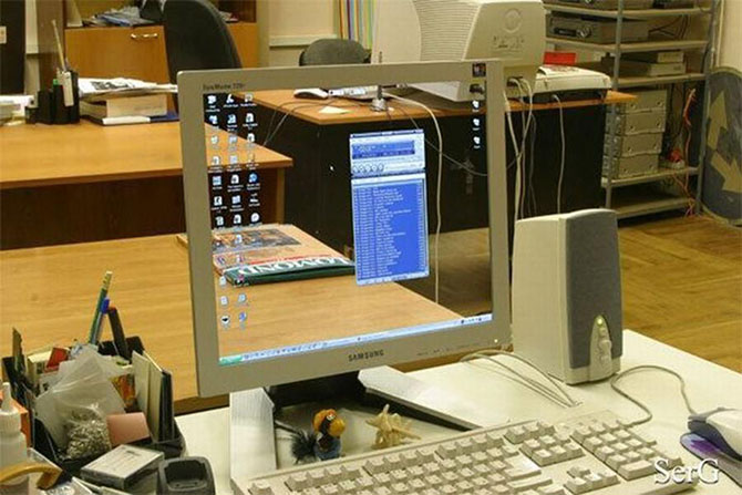 Необычные оформления фона монитора Необычные оформления фона монитора