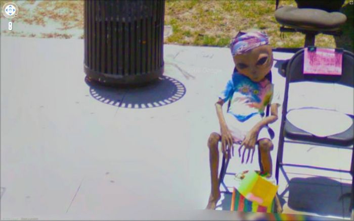 Странные фотографии с Google Street