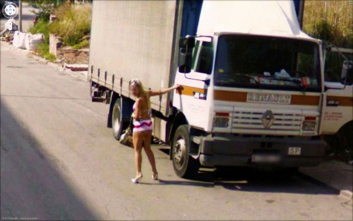Странные фотографии с Google Street