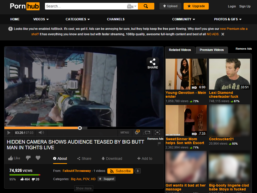 Pornhub «приютил» у себя утёкшие в сеть кадры из игры Fallout 4 Pornhub «приютил» у себя утёкшие в сеть кадры из игры Fallout 4