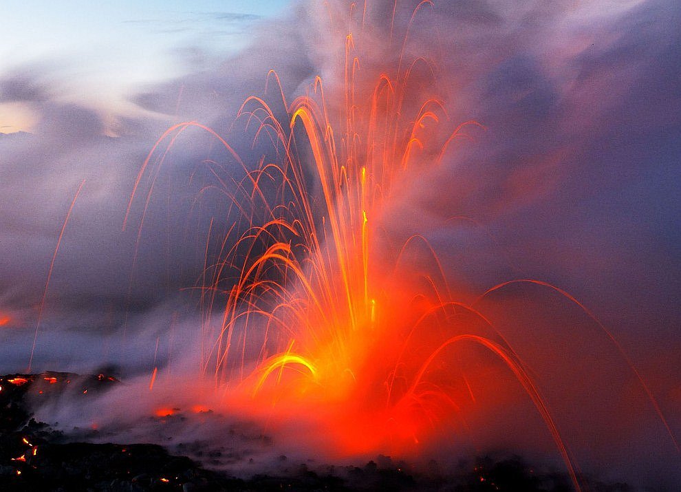 Извержение вулкана на Гавайях (22 фото)