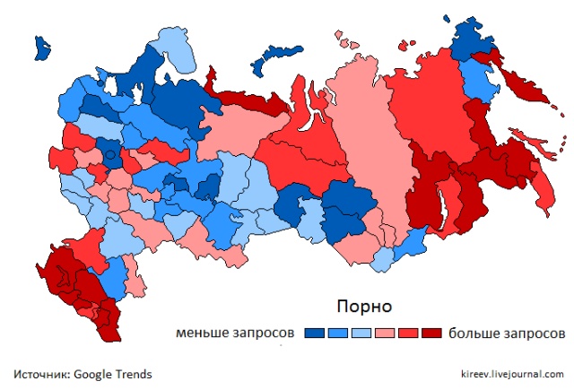 Население каких российских городов наиболее часто ищет в сети "взрослый контент" Население каких российских городов наиболее часто ищет в сети "взрослый контент"