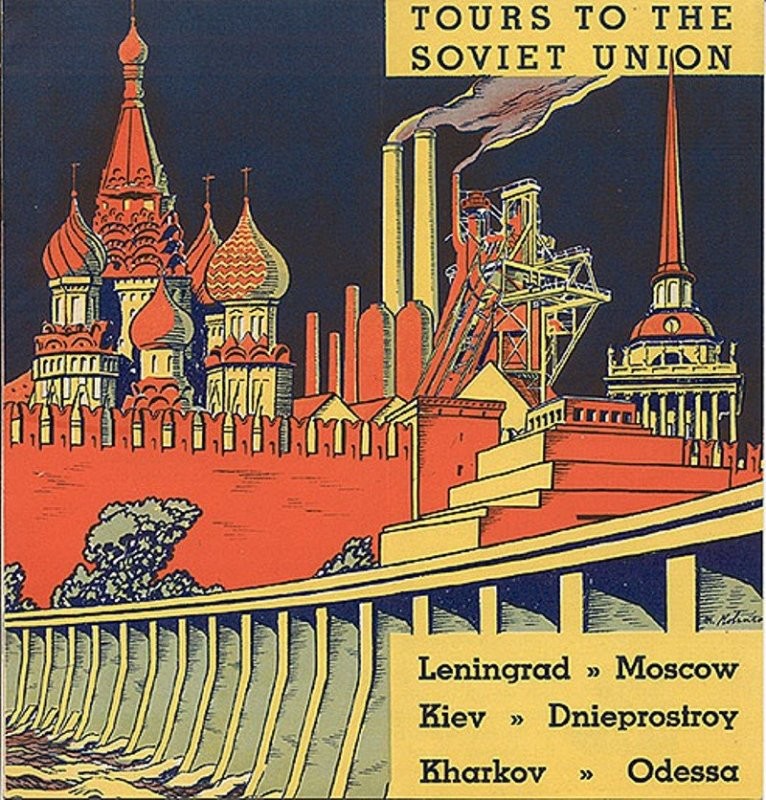 Туристический постер в СССР для иностранцев Туристический постер в СССР для иностранцев