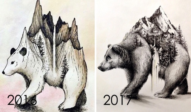 Прогресс мастерства в рисунках