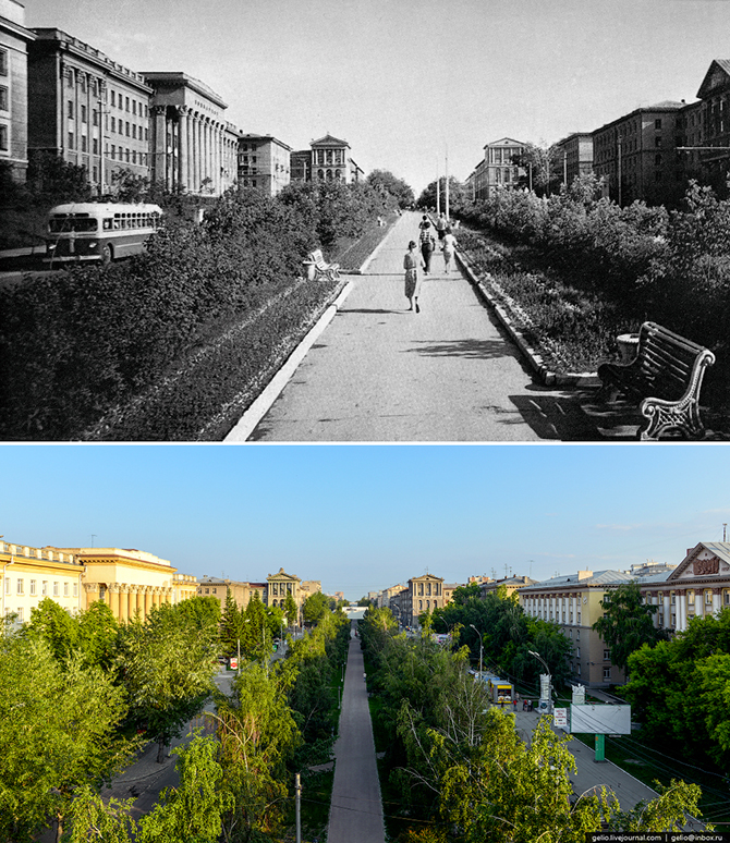 Новосибирск тогда и сейчас