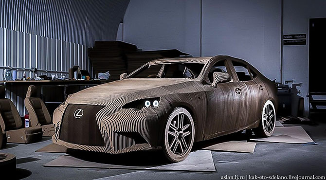 Как сделать настоящий Lexus из картона Как сделать настоящий Lexus из картона