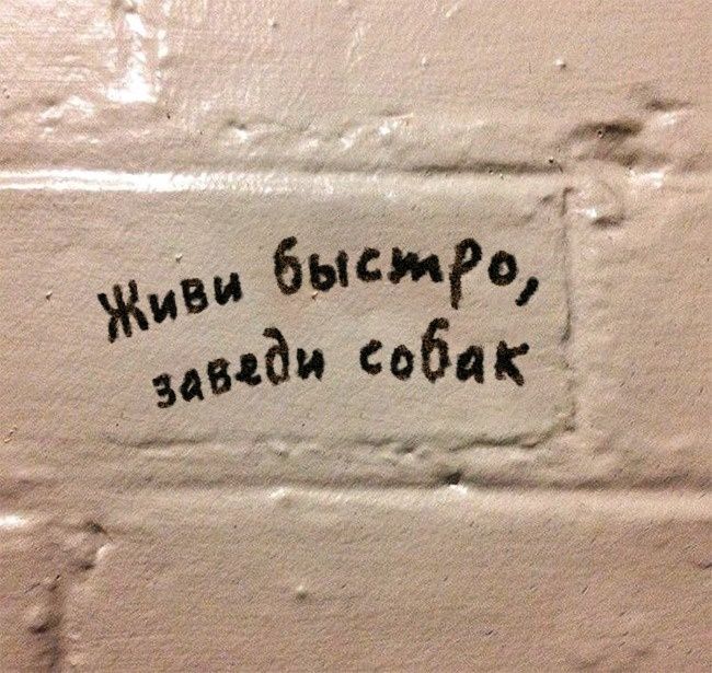 Креативные надписи на стенах