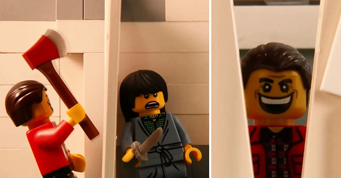 Знаменитые сцены голливудских блокбастеров из конструктора Lego