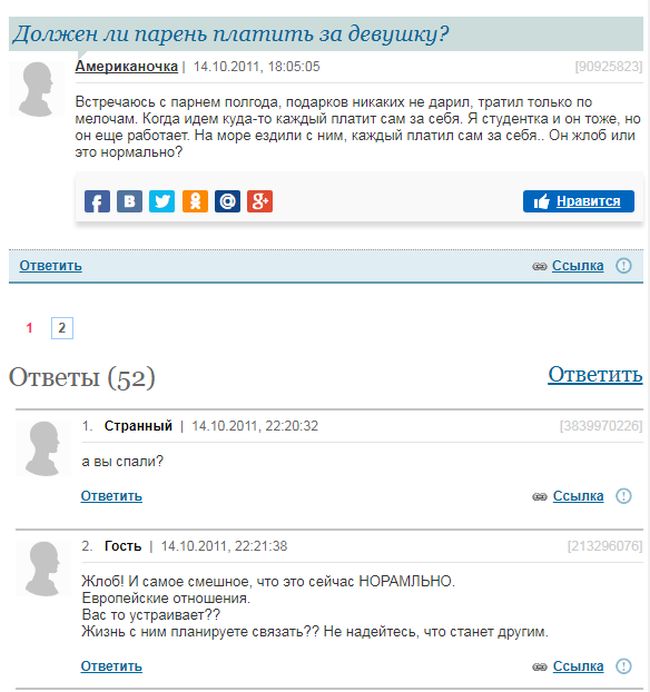Платить за девушку на свидании или нет