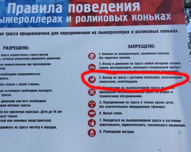 Лыжероллерная трасса для родителей с колясками?