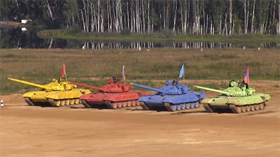 Россияне завоевали золото по танковому биатлону