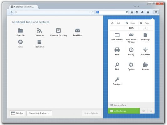 Mozilla Firefox 29 Beta: новая синхронизация, новый режим настроек, новый интерфейс Australis