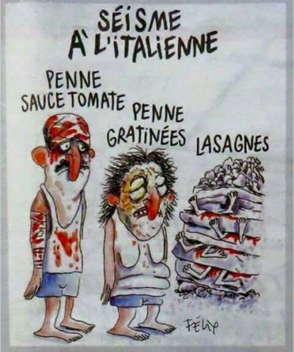 Charlie Hebdo прошёлся по Италии