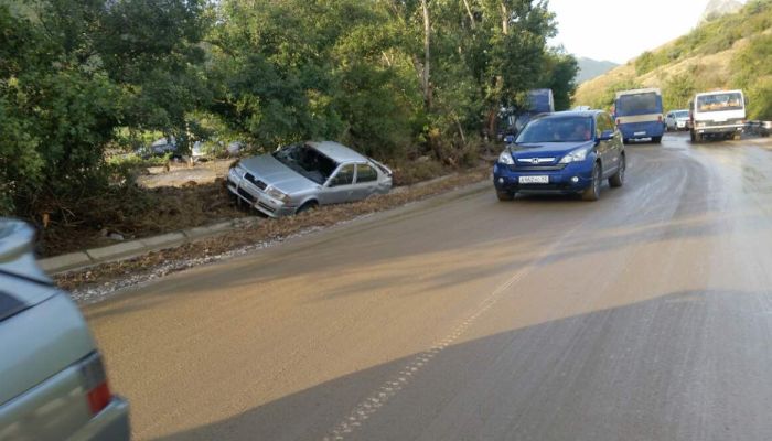 Под Судаком сошел селевой поток