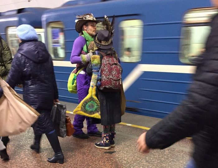 Модные пассажиры метро