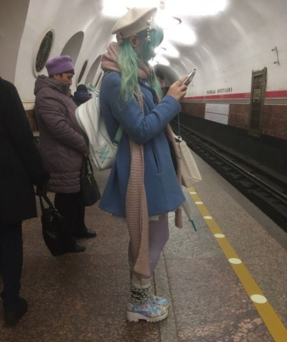 Модные пассажиры метро