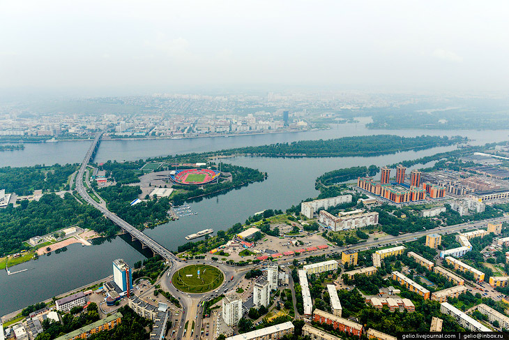 Красноярск с вертолета Красноярск с вертолета