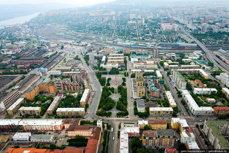 Красноярск с вертолета Красноярск с вертолета