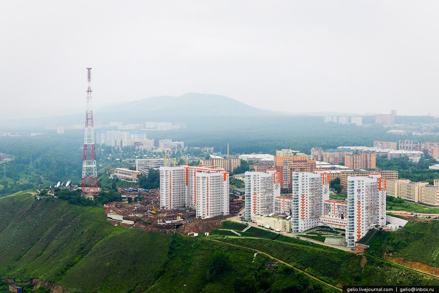 Красноярск с вертолета Красноярск с вертолета