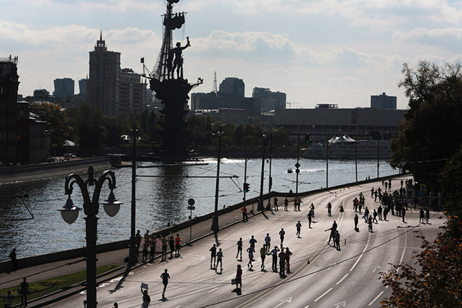 Самые крутые кадры с Московского марафона