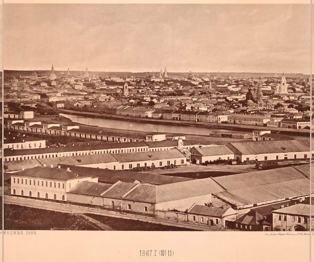 Вид на Москву 1867 года с храма Христа Спасителя