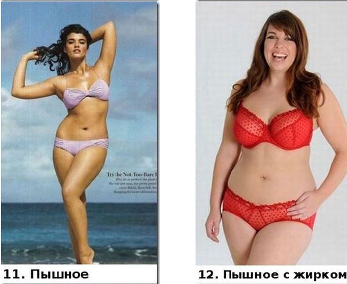 Типы женских фигур