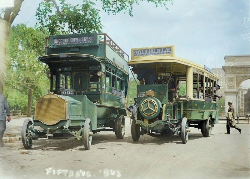 Раскрашенные снимки Нью-Йорка 1920-х годов