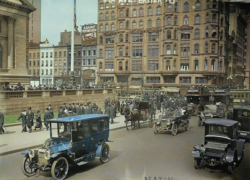 Раскрашенные снимки Нью-Йорка 1920-х годов