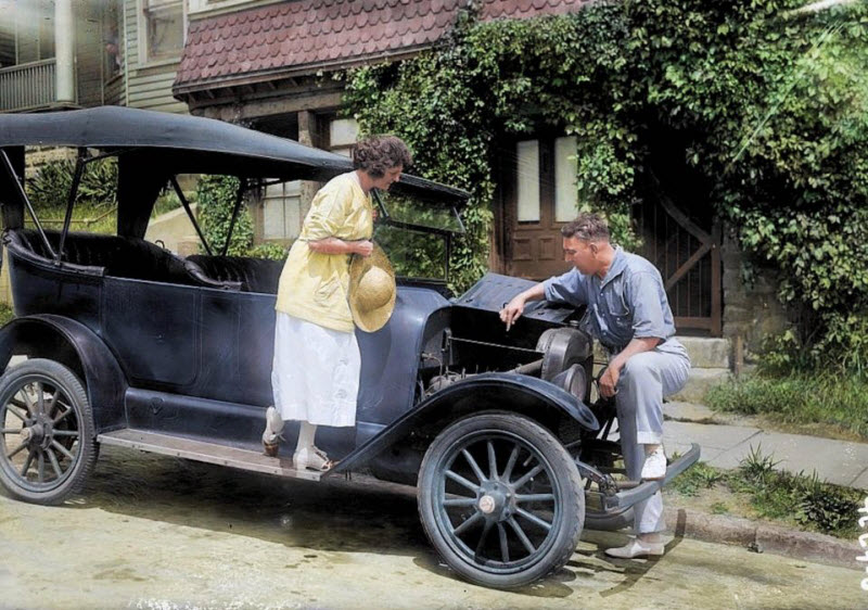 Раскрашенные снимки Нью-Йорка 1920-х годов