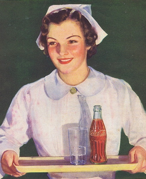 Винтажная реклама Coca-Cola с медсестрами (11 фото) Винтажная реклама Coca-Cola с медсестрами (11 фото)