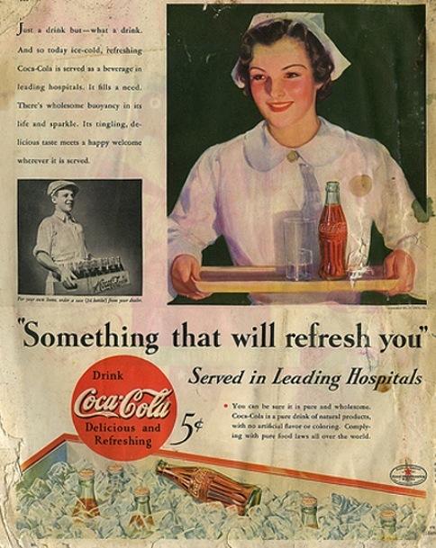 Винтажная реклама Coca-Cola с медсестрами (11 фото) Винтажная реклама Coca-Cola с медсестрами (11 фото)