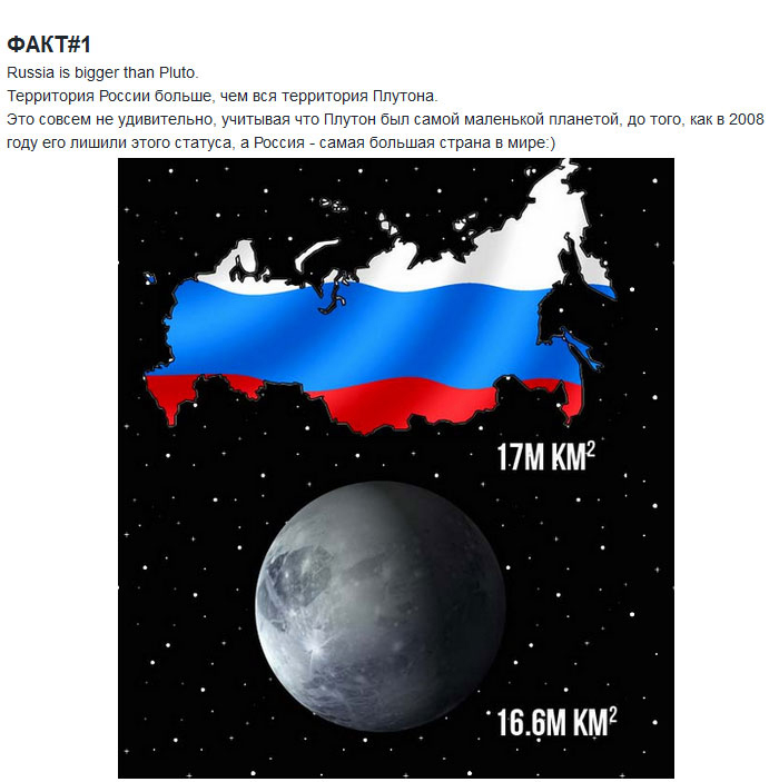 Факты о России с иностранного сайта