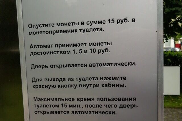 Современный общественный туалет с "сюрпризом" в Воронеже