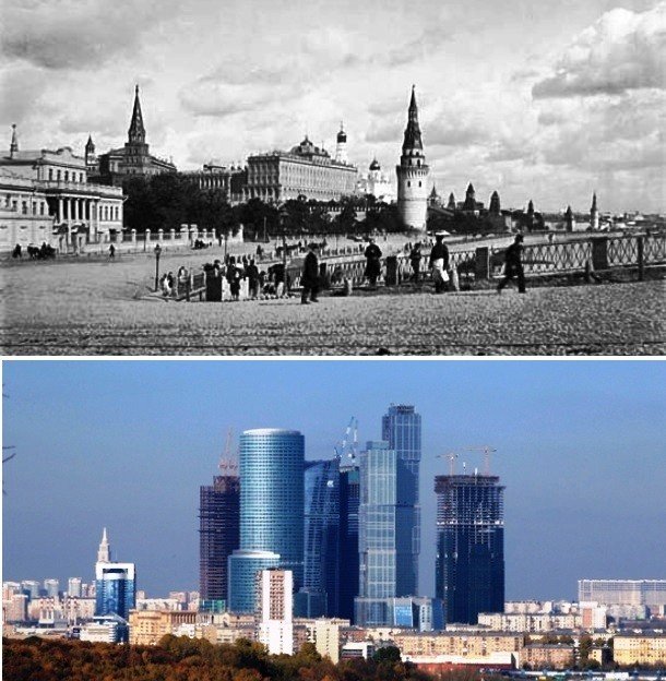 Фотографии городов из прошлого и настоящего, которые поразят ваше воображение Фотографии городов из прошлого и настоящего, которые поразят ваше воображение
