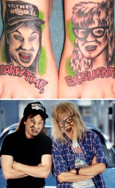 Неудачные татуировки с лицами людей и головами животных
