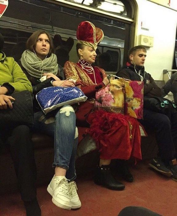 Модные пассажиры нашего метро