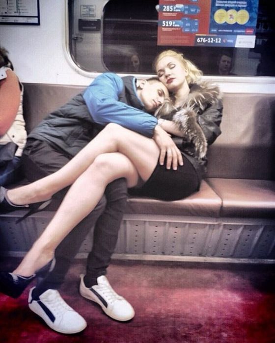 Модные пассажиры нашего метро