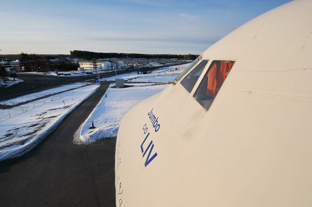 Отель-самолет Боинг-747 в Стокгольме Отель-самолет Боинг-747 в Стокгольме