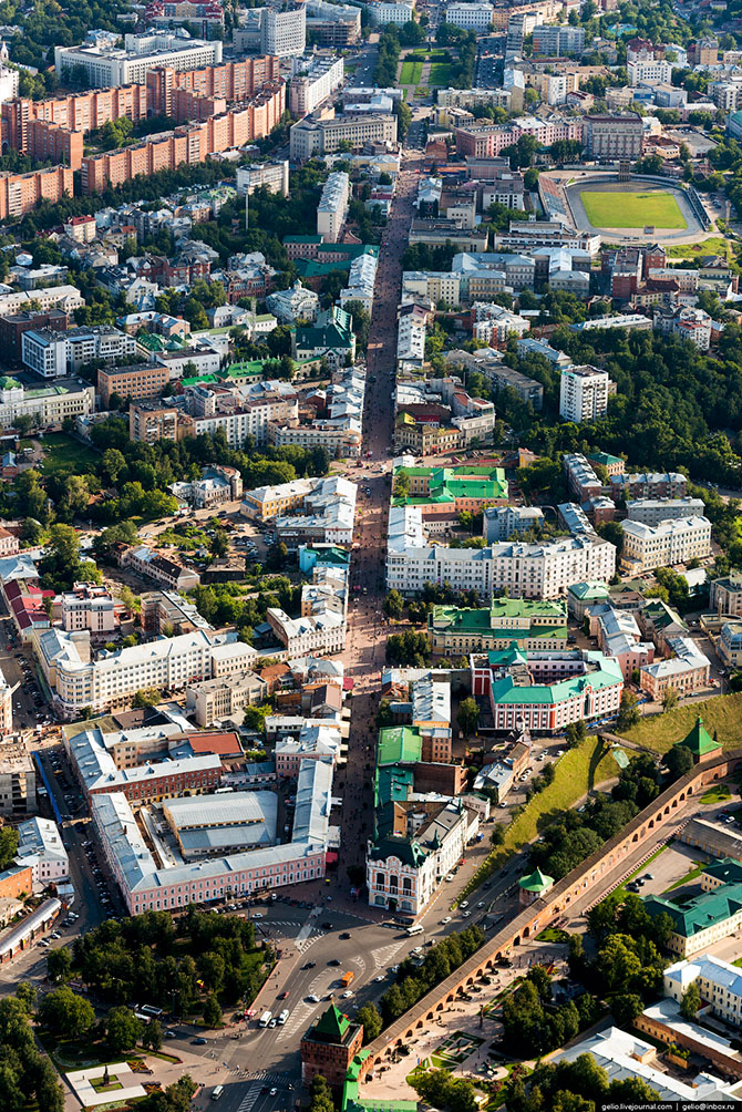 Нижний Новгород с вертолета