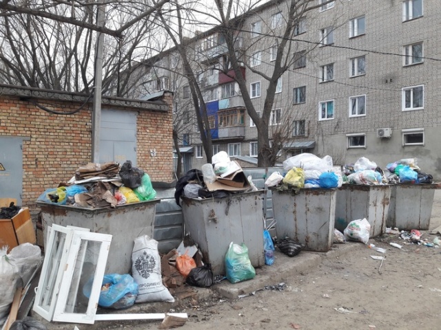 Реакция городских властей на свалку мусора во дворе