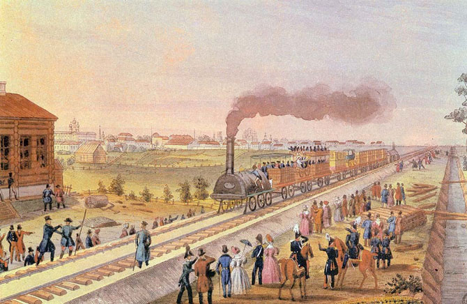 Железнодорожное сообщение между Петербургом и Москвой