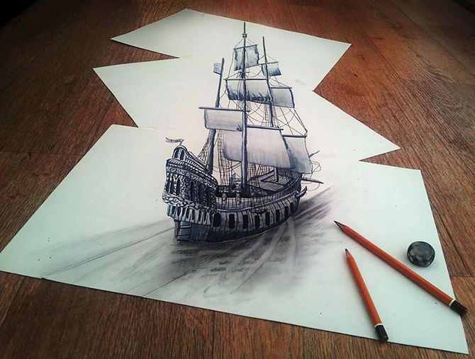 Лучшие карандашные 3D рисунки (33 фото) Лучшие карандашные 3D рисунки (33 фото)