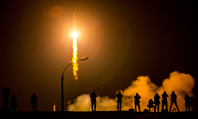 Старт космического корабля «Союз ТМА-16М» Старт космического корабля «Союз ТМА-16М»