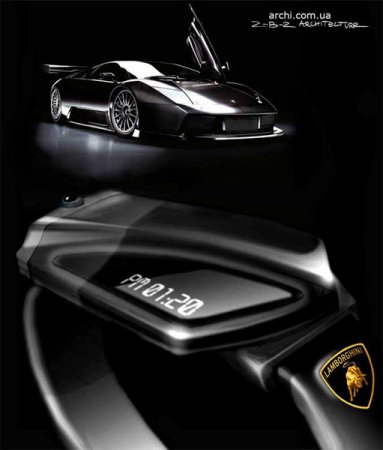 Концепт телефона Lamborghini в наручных часах