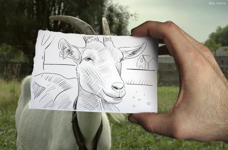 Ben Heine перенесет нас из реального мира в мир карандаша